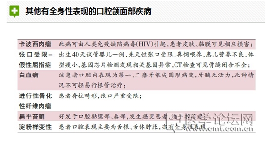 口腔疾病與全身系統性疾病的關系