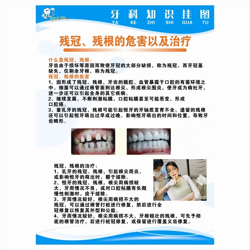 殘冠、殘根的危害