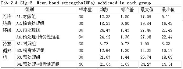 不同硅烷化處理對纖維樁剪切粘結強度的影響